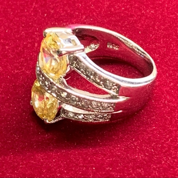 Sterling Silver Diamond Simulant Ring - Picture 4 of 17